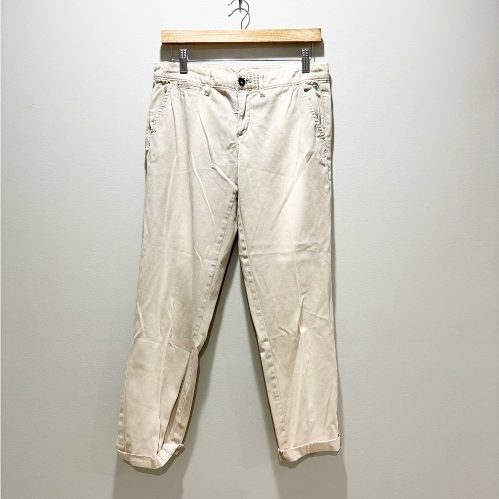 PILCRO AND THE LETTERPRESS ANTHROPOLOGIE Women’s Light Beige Hyphen Pants Sz 27